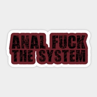 Anti-System Punk Rock Cool Revolution Anonymous T-Shirt Sticker